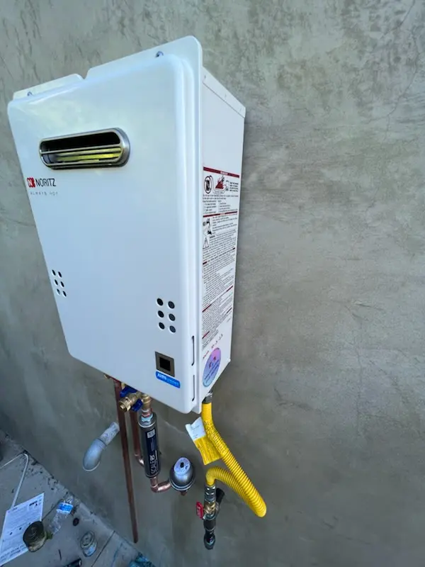 Tankless water heater installation for Cabaniss homes